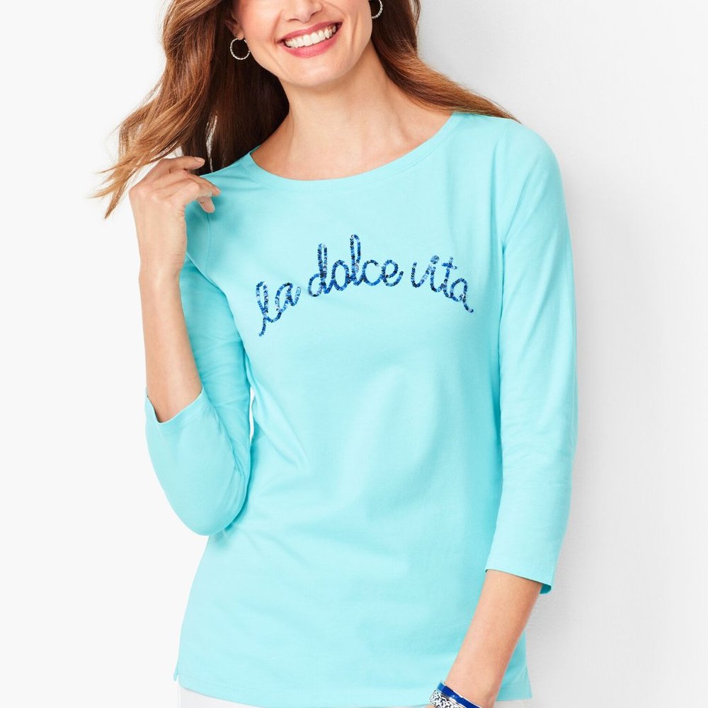 Talbots La Dolce Vita Slim Fit Tee